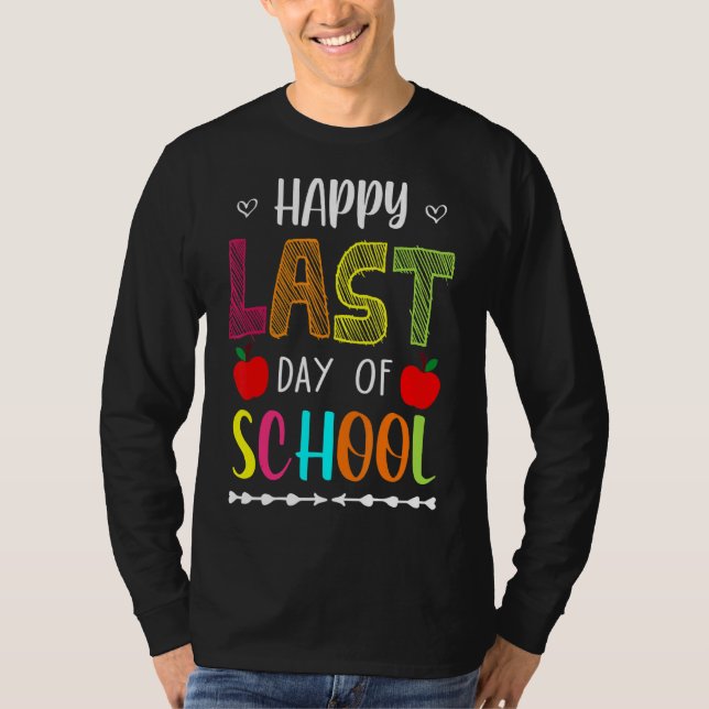 Lycklig förra dagen: Lärarfrid för sommarbrasslare T Shirt (Framsida)