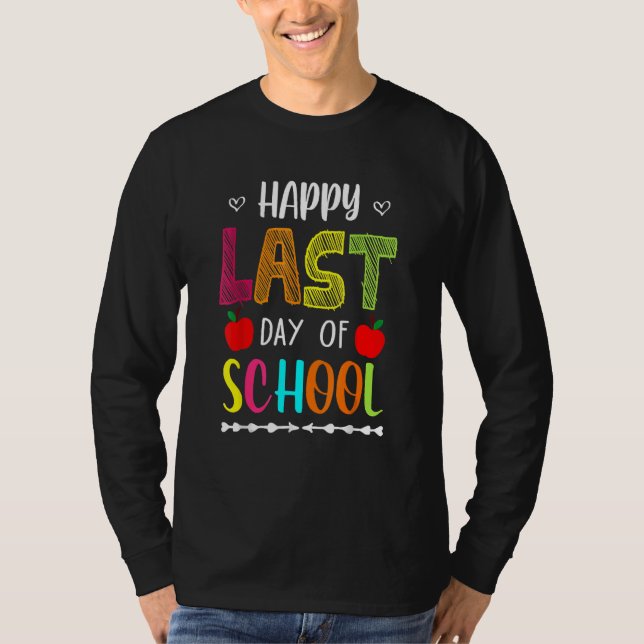 Lycklig förra dagen: Lärarfrid för sommarbrasslare T Shirt (Framsida)