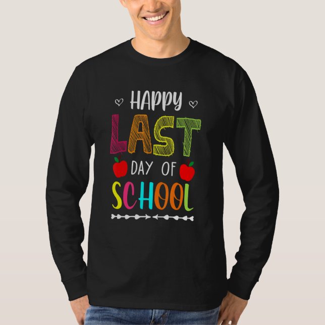 Lycklig förra dagen: Lärarfrid för sommarbrasslare T Shirt (Framsida)