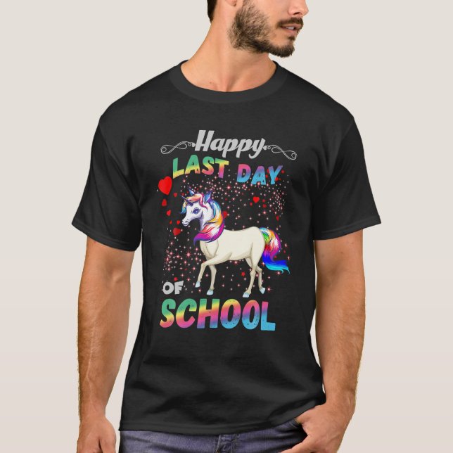 Lycklig förra dagen på Studenter-barnflickornas fl T Shirt (Framsida)