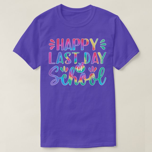 Lycklig förra dagen, skolskeppslärare Student Gra T Shirt (Design framsida)