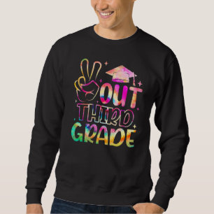 Lycklig förra dagen: skoltie Dye Peace out 3rd Gra Lång Ärmad Tröja