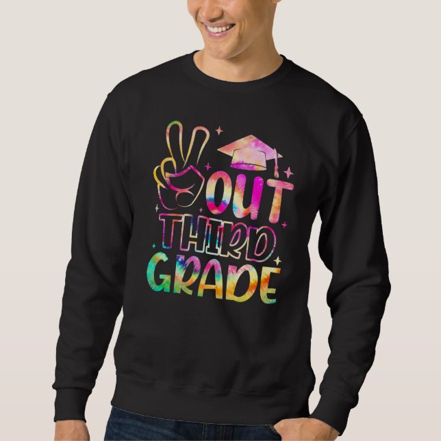 Lycklig förra dagen: skoltie Dye Peace out 3rd Gra Lång Ärmad Tröja (Framsida)