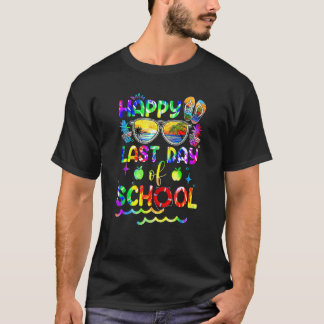 Lycklig förra dagen: skoltie Dye Sommarläraren St. T Shirt