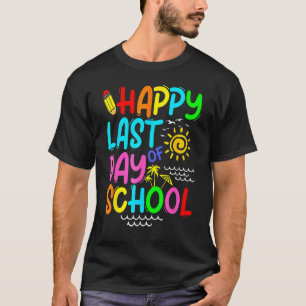 Lycklig förra dagen, sommarsolglasögon för skollär t shirt
