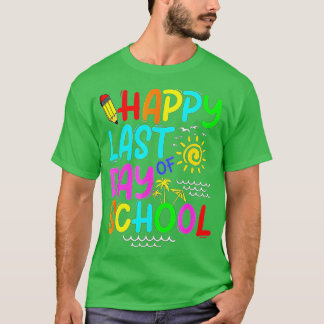 Lycklig förra dagen, sommarsolglasögon för skollär t shirt