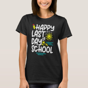 Lycklig förra dagen, sommarsolglasögon för skollär t shirt