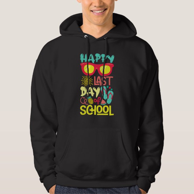 Lycklig förra dagen, sommarsolglasögon, sommartid  hoodie (Framsida)