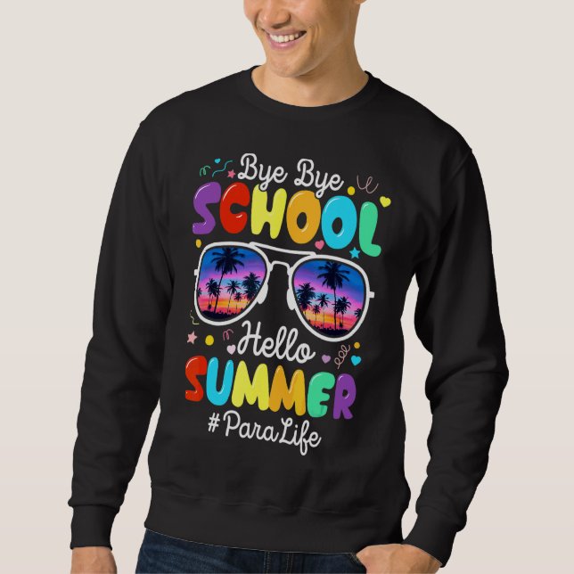 Lycklig förra dagen, sommaruppehållet i skolan Par Lång Ärmad Tröja (Framsida)
