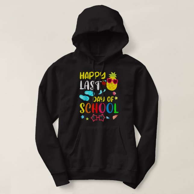 Lycklig förra dagen, Student sommarpi för skollära Hoodie (Design framsida)