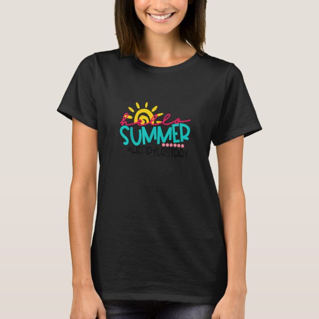 Lycklig förra dagen, undervisare i Student Grad, T Shirt (Framsida)