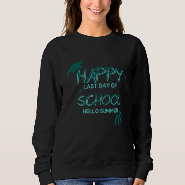 Lycklig förra Hejen, sommarlärarstud T Shirt (Framsida)