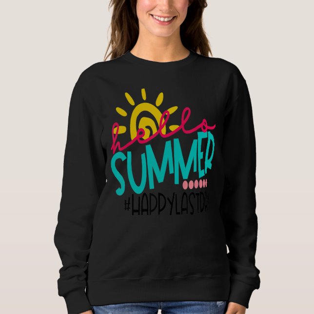 Lycklig förra Hejen, sommarlärarstud T Shirt (Framsida)