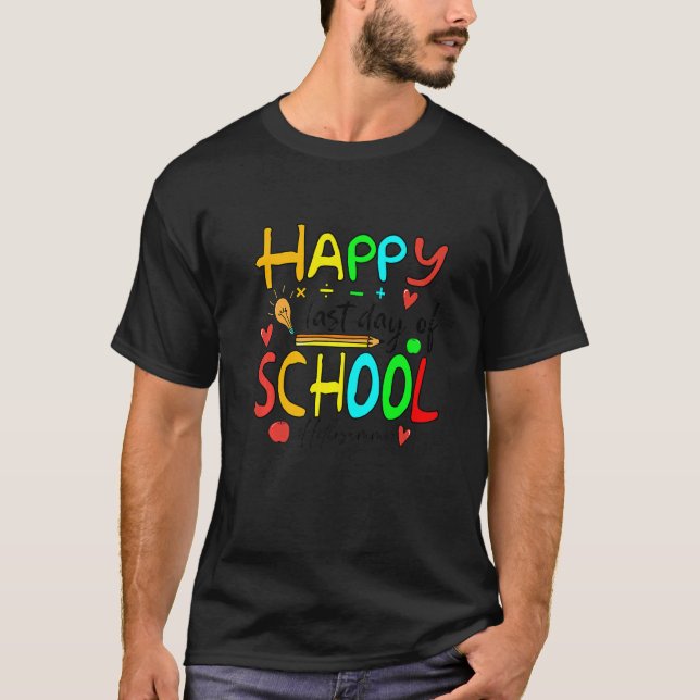 Lycklig förra Hejen, sommarlärarstud T Shirt (Framsida)