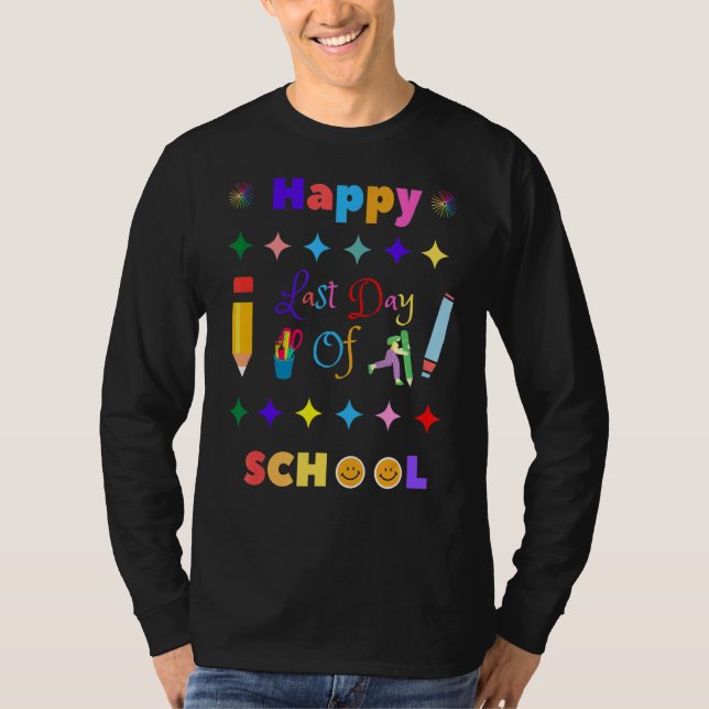 Lycklig förra Roligtens skoldag i Student T Shirt (Framsida)