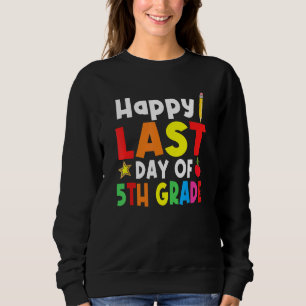 Lycklig förra skoldagen den 5:e Klass Student-lära T Shirt