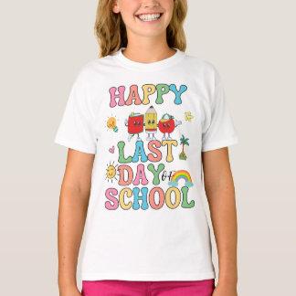 Lycklig förra skoldagen t shirt