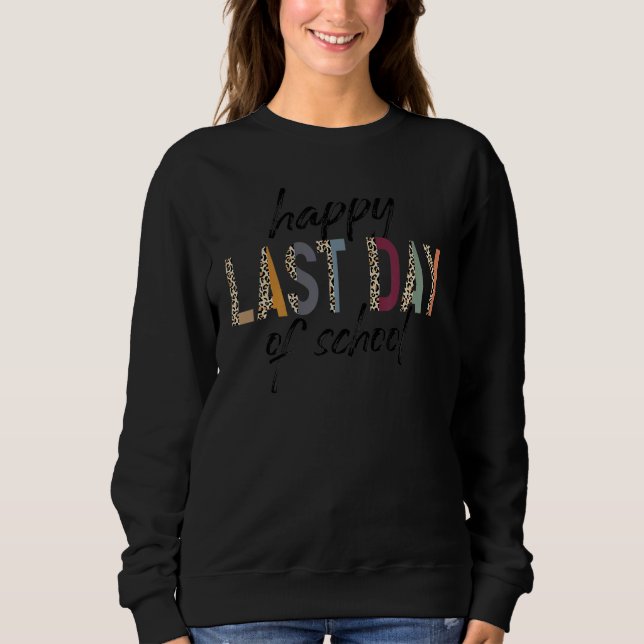 Lycklig förra skollärardagen Student Leopard G T Shirt (Framsida)