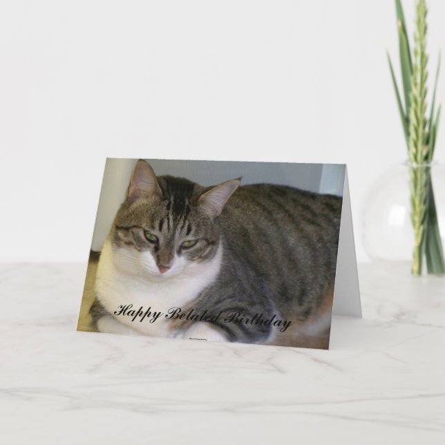 Lycklig försenad födelsedag, kort (Framsida)