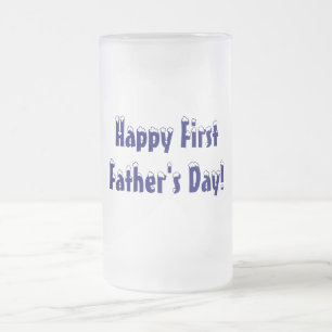 Lycklig först, fars dag! - Stein/mugg Frostat Ölglas