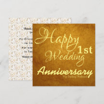 Lycklig första Bröllop-årsdagen för min Make