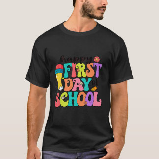Lycklig första dag då skolan är kul, välkomna till t shirt