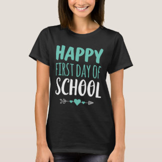 Lycklig första dag för skollärare i Student Arrow  T Shirt