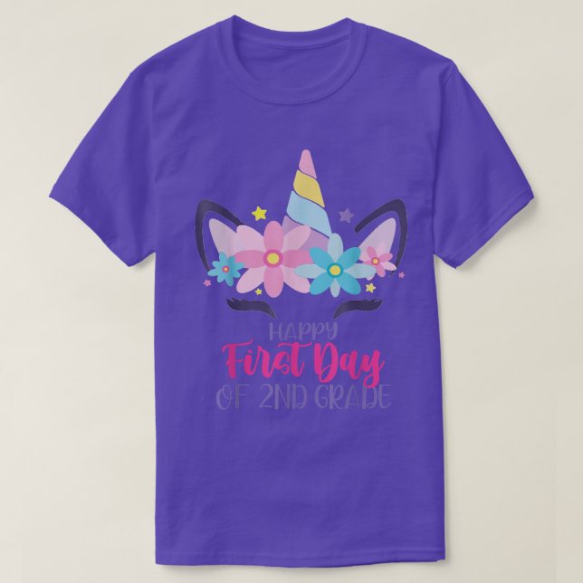 Lycklig första dag i andra Klass-cute-föreningen t Shirt (Design framsida)
