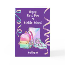 Lycklig första dag i Mitten-dotterskolan