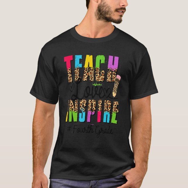 Lycklig första dagen av den fjärde Klass-läraren B T Shirt (Framsida)