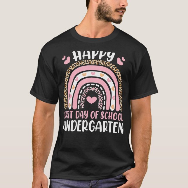 Lycklig första dagen av lärarstift för skolan Kind T Shirt (Framsida)
