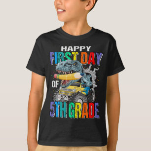 Lycklig första dagen den 5:e Klass-månen Lastbil T Shirt