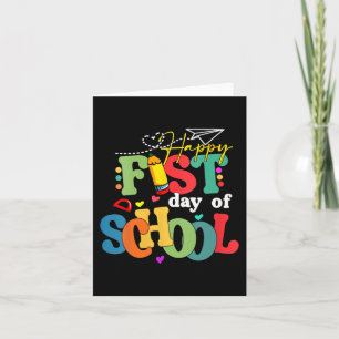 Lycklig första dagen för Back to school lärare Kort