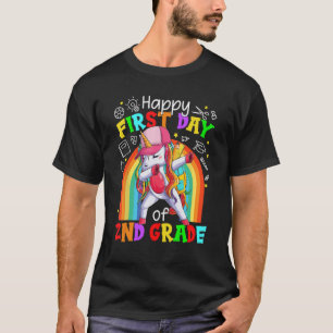 Lycklig första dagen i andra Klass-dabbing av Unic T Shirt