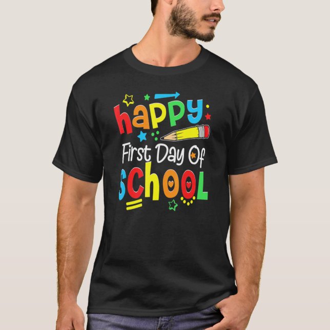 Lycklig: Första dagen i gymnasiet, Kindergarten, f T Shirt (Framsida)