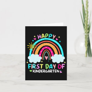 Lycklig första dagen i Kindergarten Back to school Kort