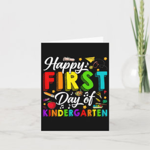 Lycklig första dagen i Kindergarten Back to school Kort