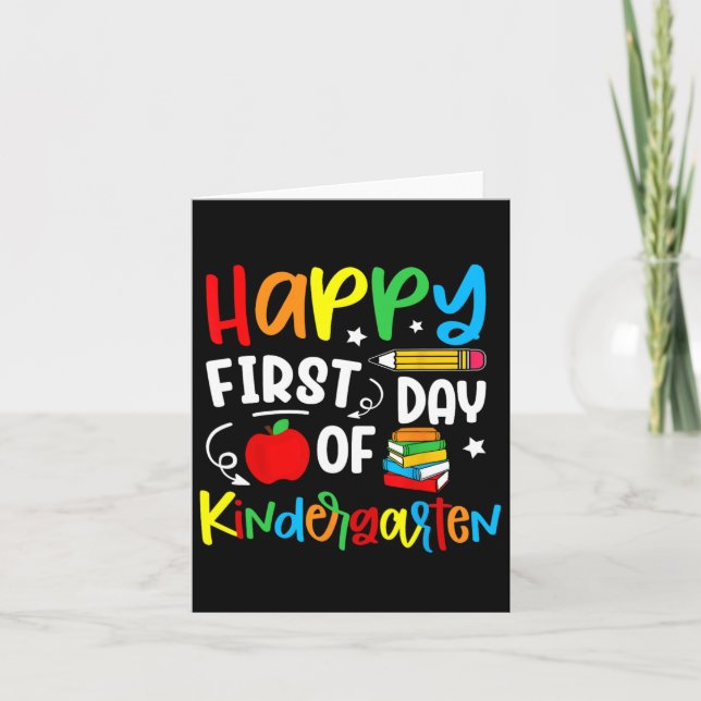 Lycklig första dagen i Kindergarten Back to school Kort (Framsida)