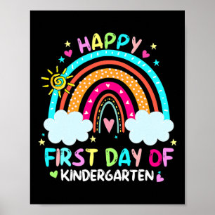 Lycklig första dagen i Kindergarten Back to school Poster