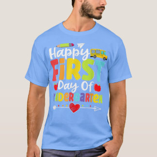 Lycklig första dagen i Kindergarten Back to school T Shirt