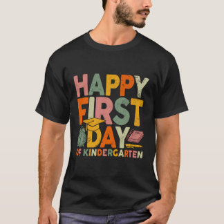 Lycklig första dagen i Kindergarten Back to school T Shirt