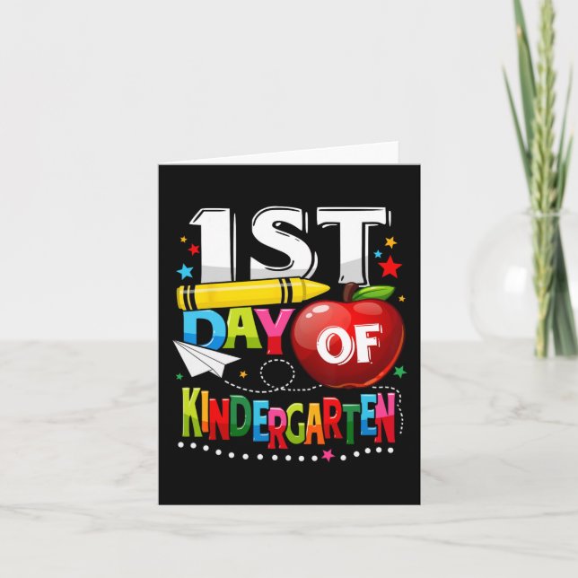 Lycklig Första dagen i Kindergarten Lärares Roligt Kort (Framsida)