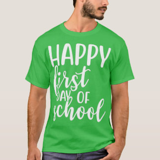 Lycklig första dagen i skolan t shirt