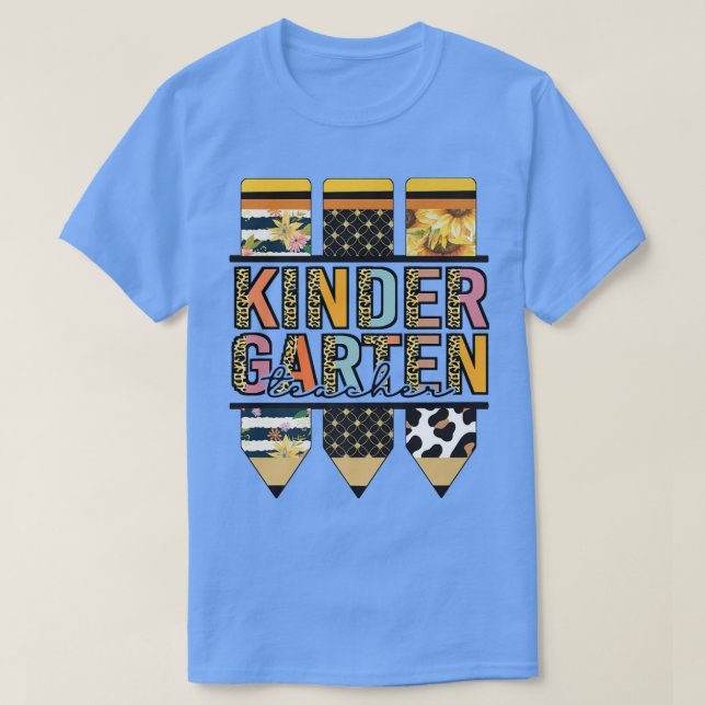 Lycklig första dagen, leopard back to school kinde t shirt (Design framsida)