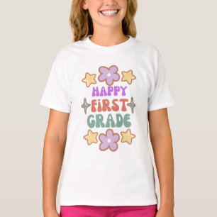 Lycklig första dagen till skolan, tillbaka till sk t shirt
