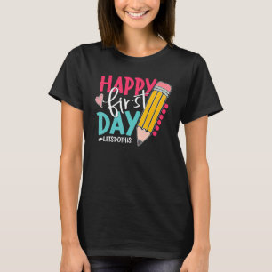 Lycklig, första dagen Välkommen Back to school Kin T Shirt