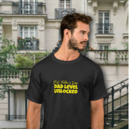 Lycklig första Far-dagen gulten brev humor T Shirt