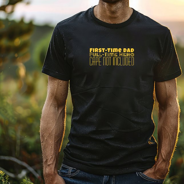 Lycklig första Far-dagen gulten brev humor T Shirt (Skapare uppladdad)