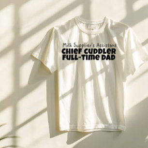 Lycklig första Far-dagen svart, vit brev humor T Shirt