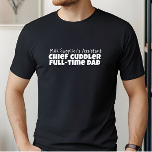 Lycklig första Far-dagen svart, vit brev humor T Shirt